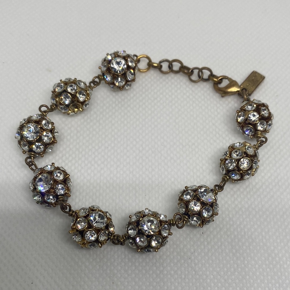 Kate Spade putting on the ritz lady marmalade tennis crystal orbit pave bracelet